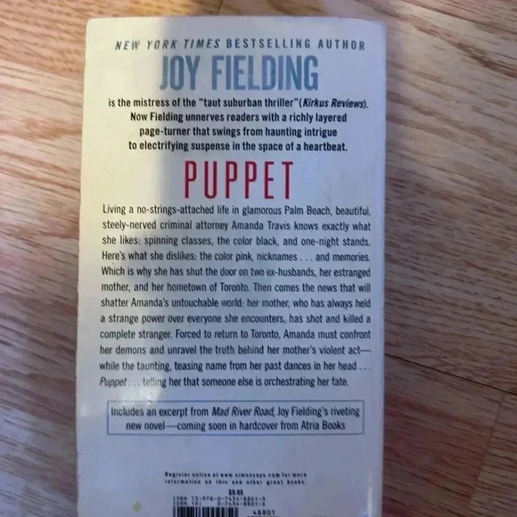 The Puppet‎ By Joy Fielding Mystery Novel - Picture 2 of 3